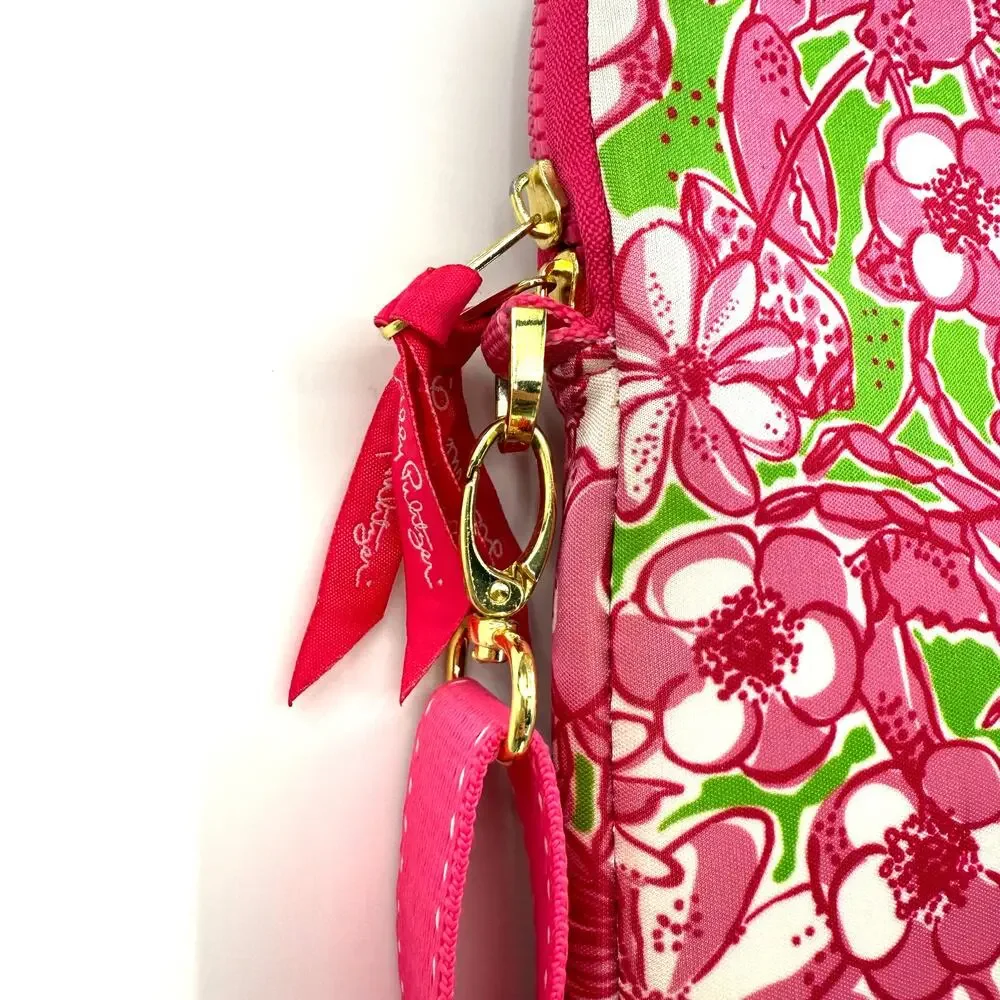 Lilly Pulitzer Monogrammed Pink Green Floral Laptop Carrying Protective‎ Case